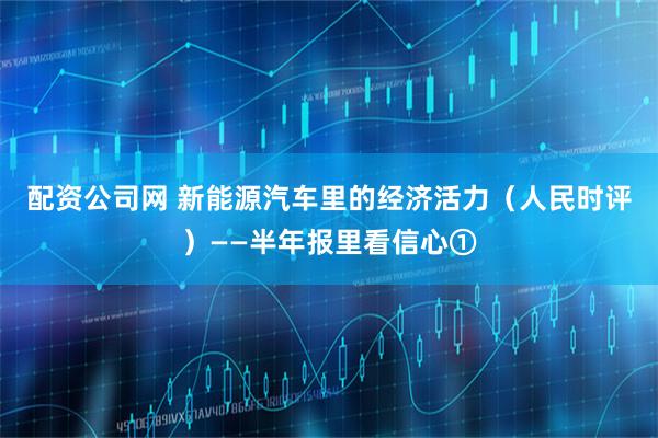 配资公司网 新能源汽车里的经济活力（人民时评）——半年报里看信心①